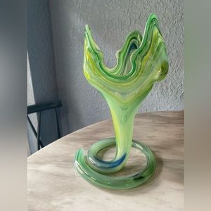 Vintage Murano Venetian Art Glass Vase